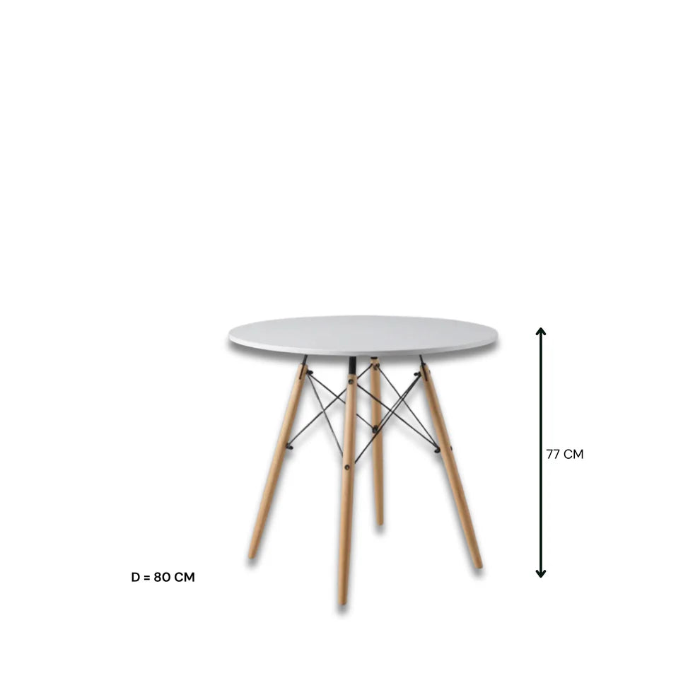 Mike Wooden Dining Table White