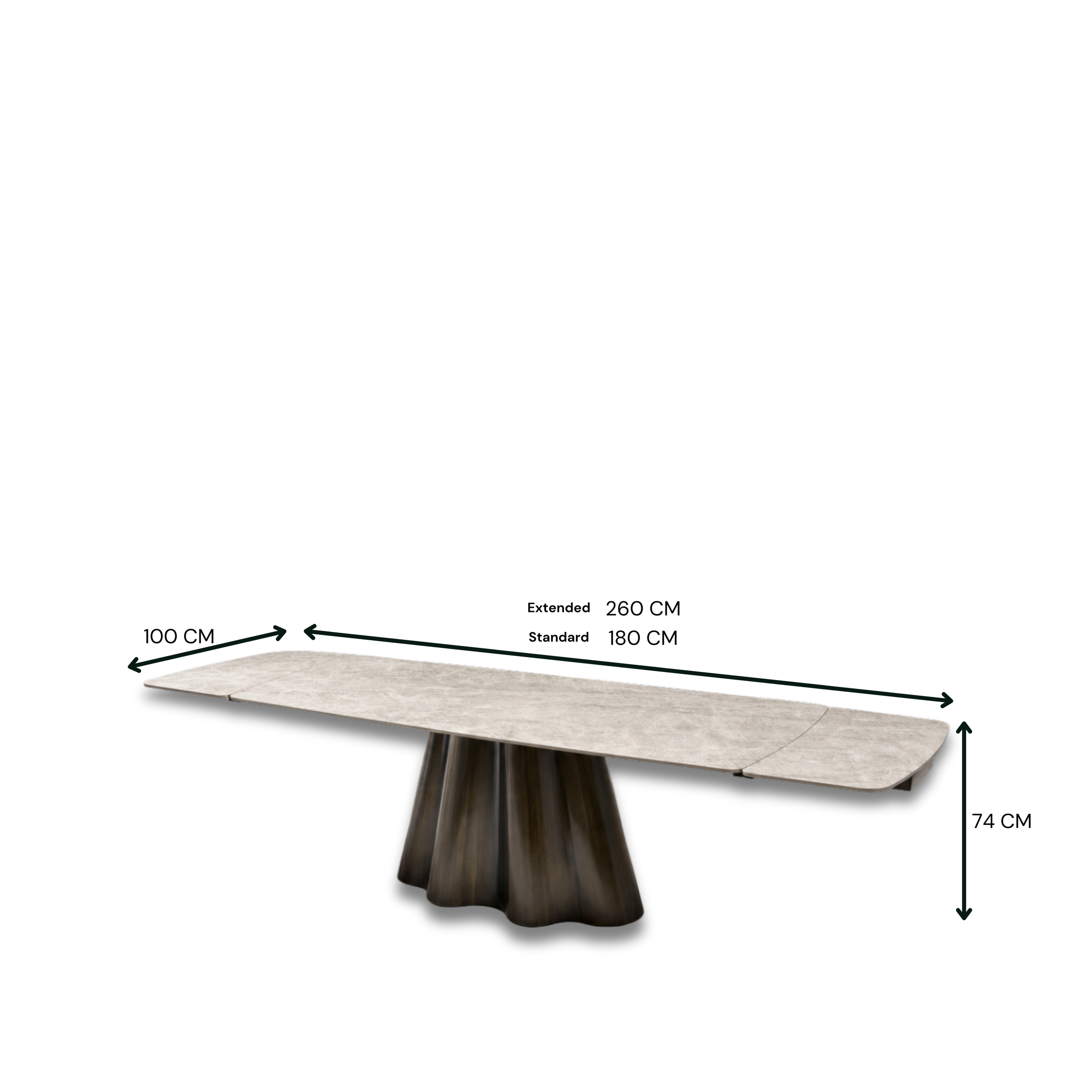 Villabella Extension Dining Table E-Marble