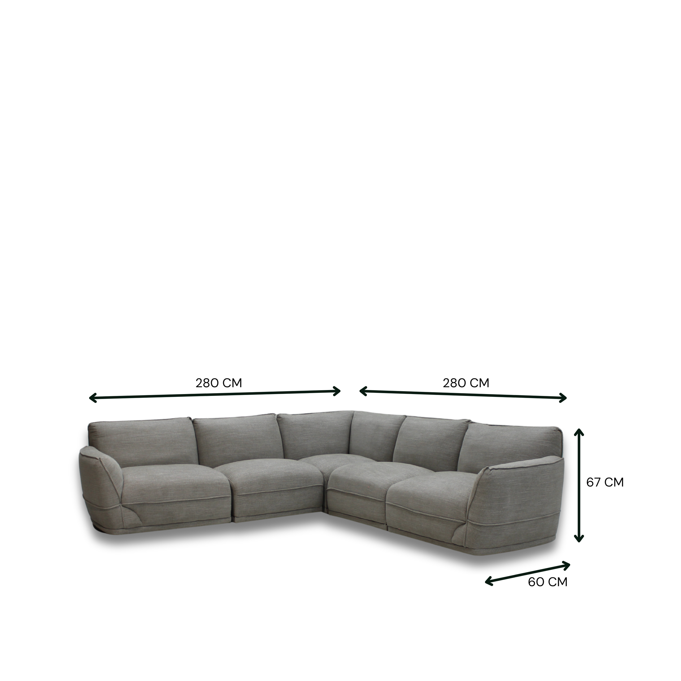 Andrea Fabric Modular Sofa Set