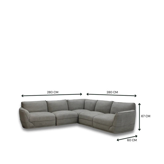 Andrea Fabric Modular Sofa Set