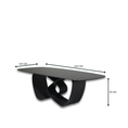 Load image into Gallery viewer, Imelda Dining Table Matte Black Base With Rippled Glass
