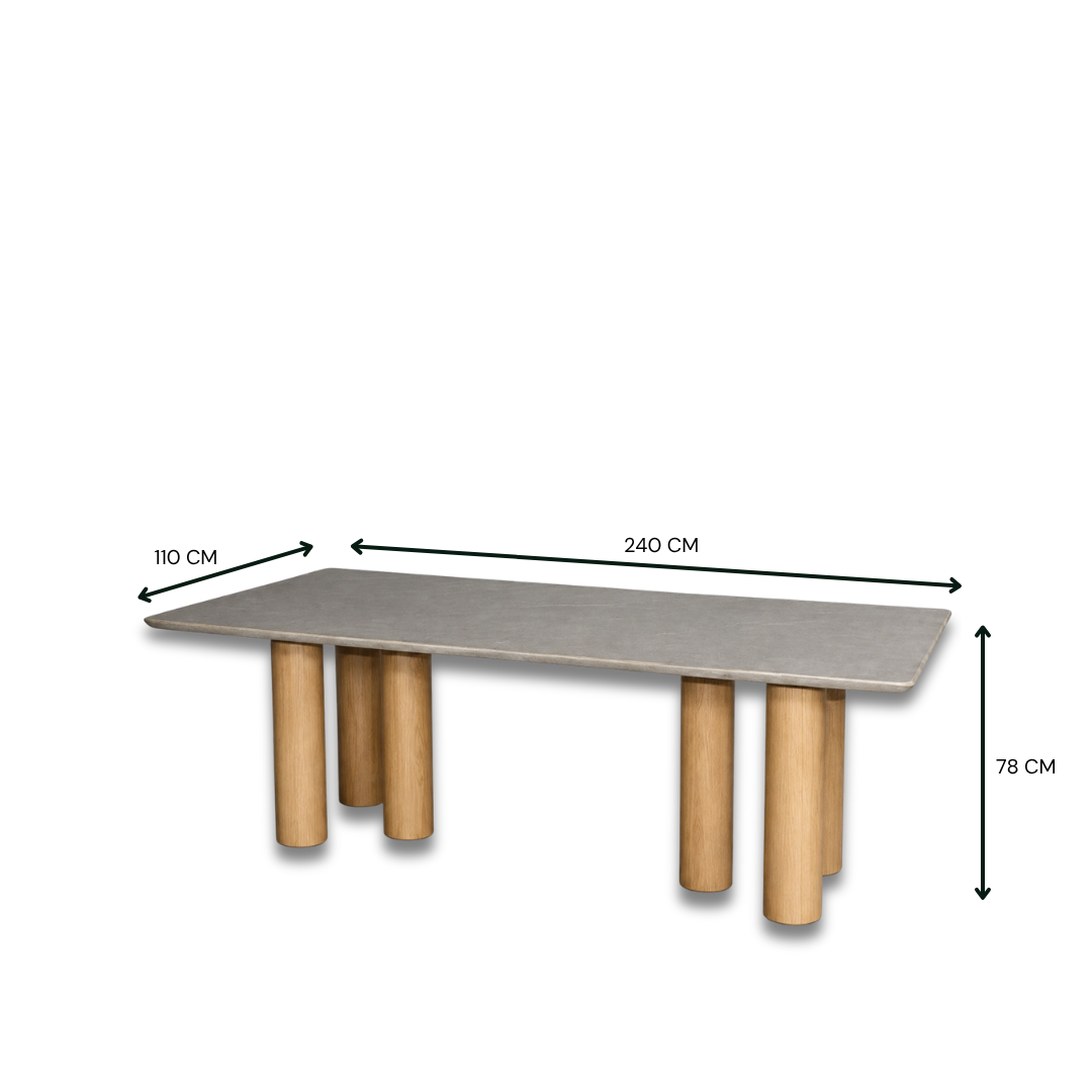 Vialli  Rectangle Dining Table E-Marble