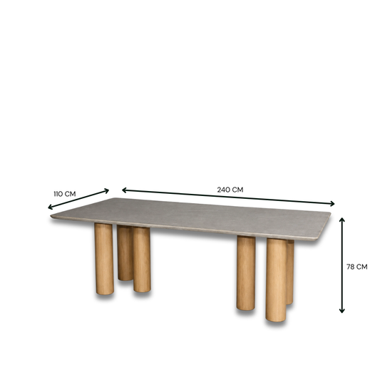 Vialli  Rectangle Dining Table E-Marble