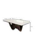Load image into Gallery viewer, Linton Dining Table Wooden Base With Marble Top
