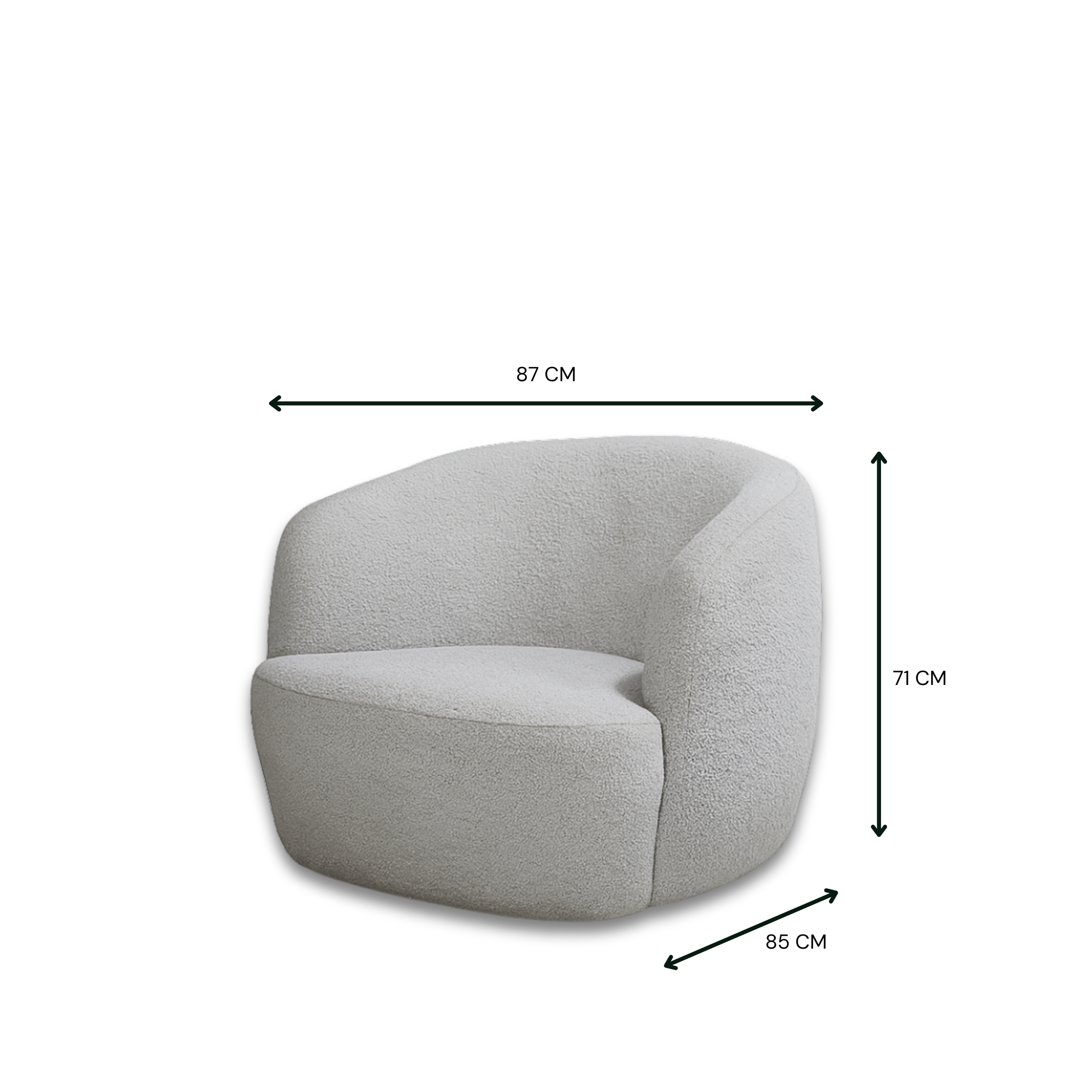 Bianca Fabric Swivel Chair