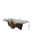 Load image into Gallery viewer, Linton Dining Table Wooden Base With Glass Top
