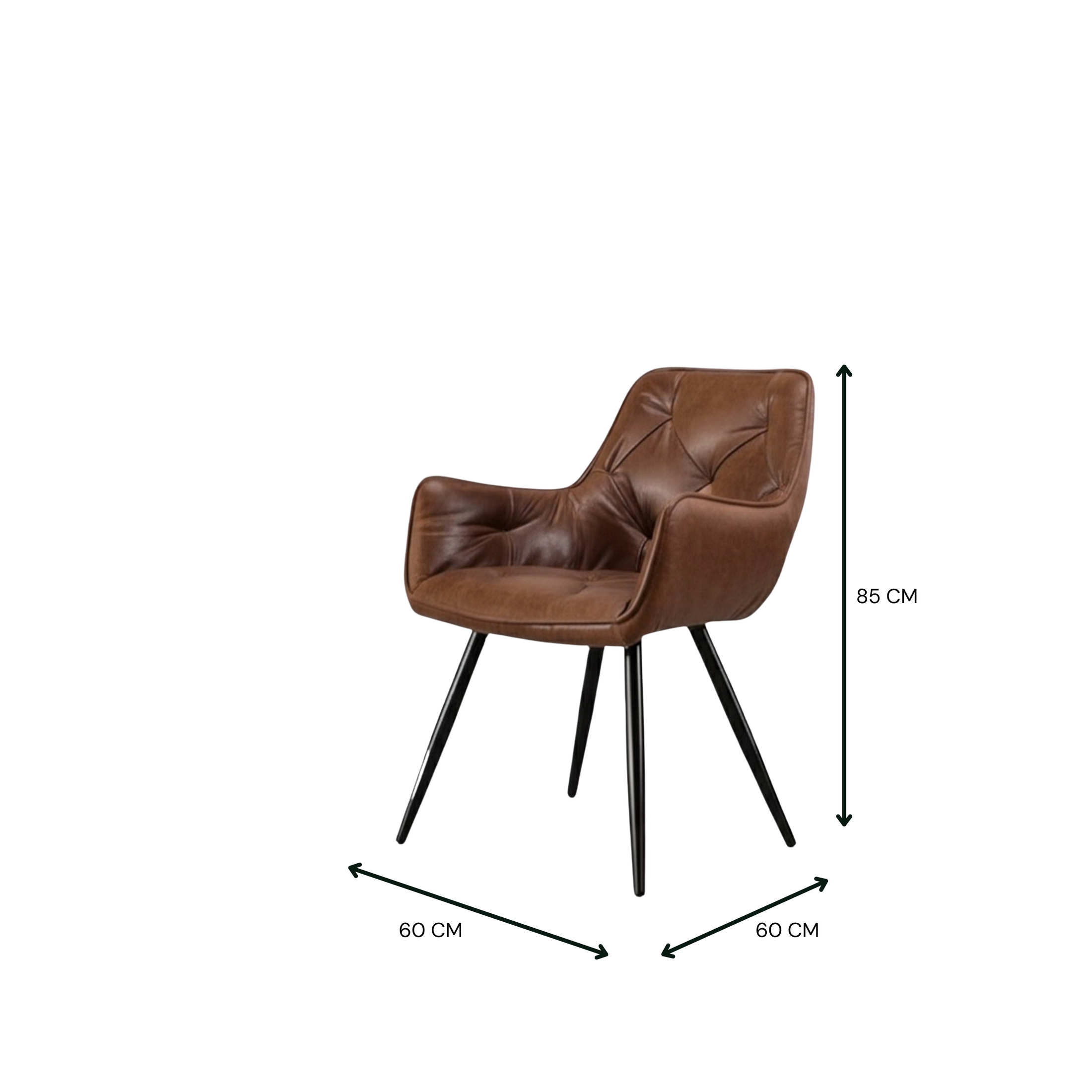 Delfino Leather Chair Brown Y2197