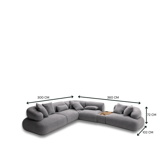 Sergio Fabric Modular Sofa Set