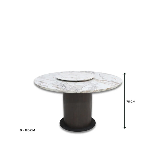 Diablo Dining Table E-Marble Top Round