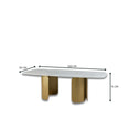 Load image into Gallery viewer, Vittoria Dining Table Gold E-Marble
