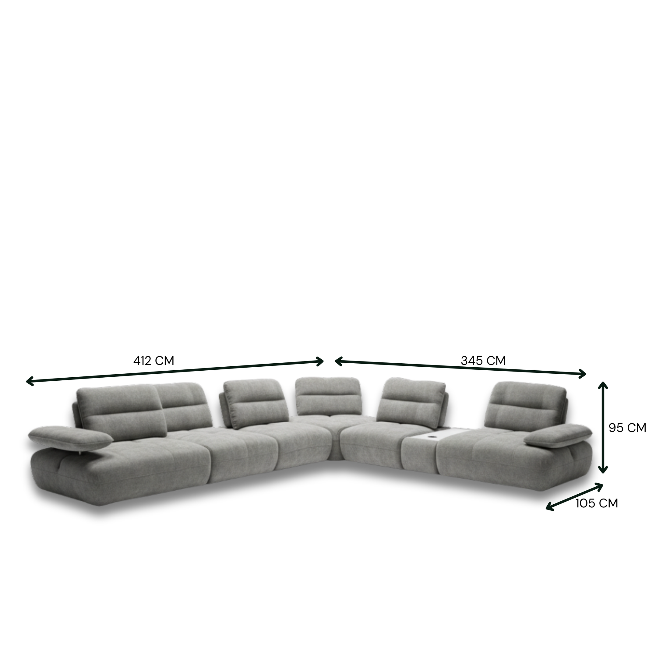 Vivaldi Fabric Modular Sofa Set