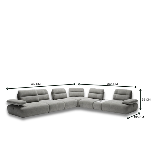 Vivaldi Fabric Modular Sofa Set