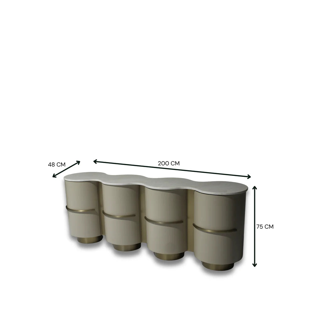 Cyprus Buffet Milk White