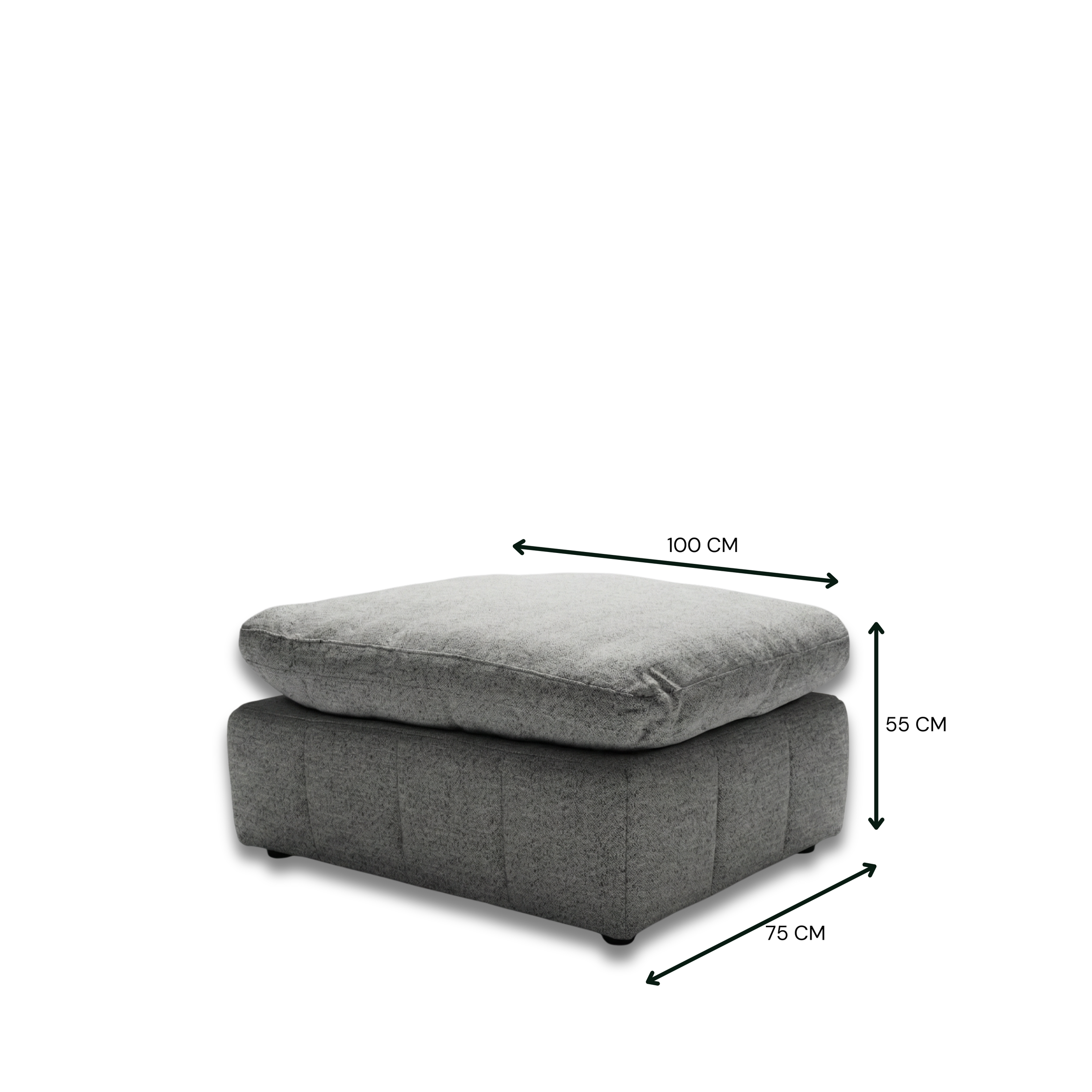 Gaston Fabric Modular Sofa With Ottoman