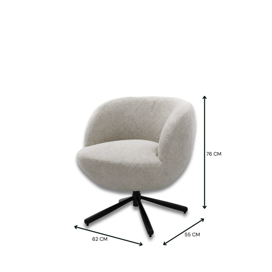 Soiree Fabric Swivel Chair