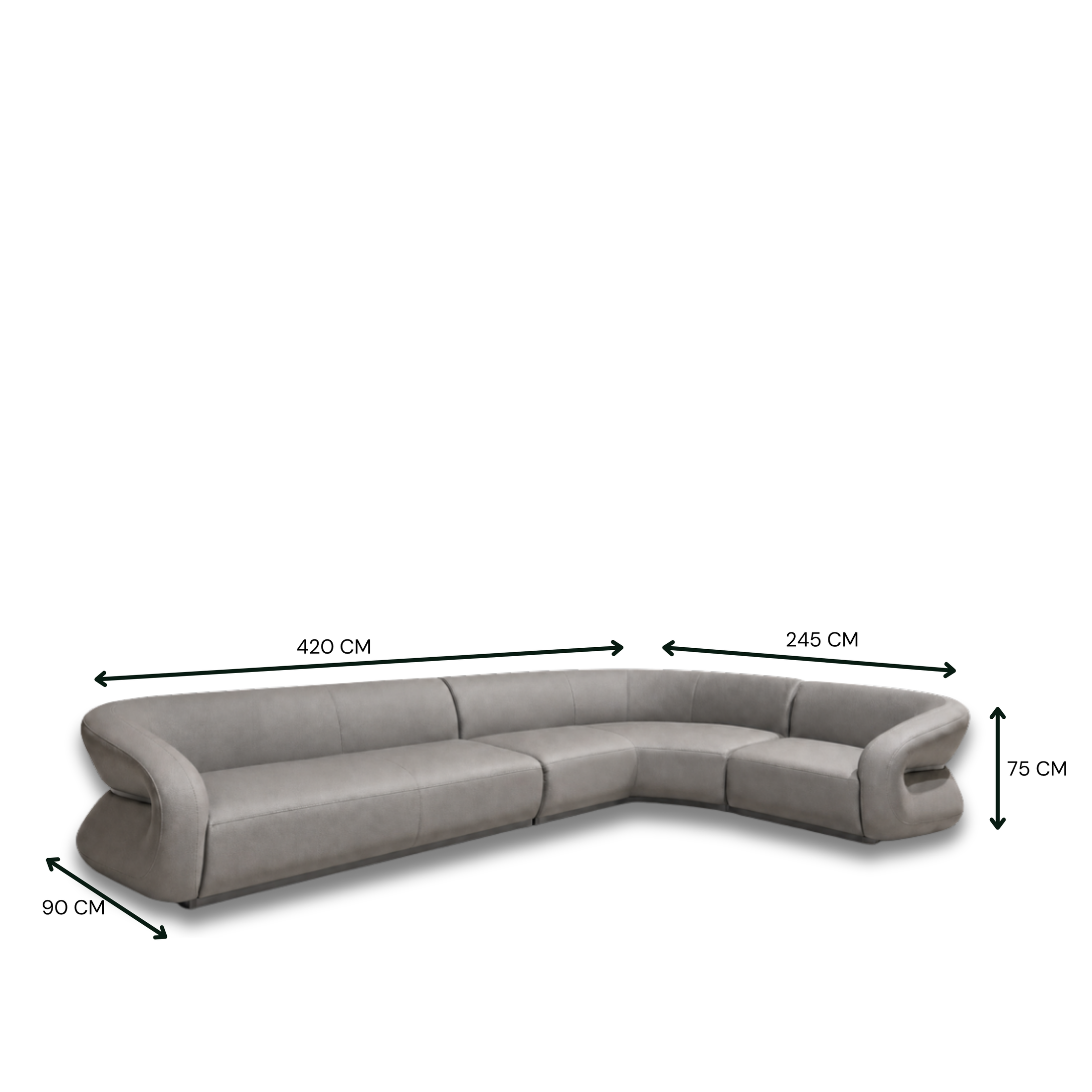 Nova Full Leather Corner Sofa Set