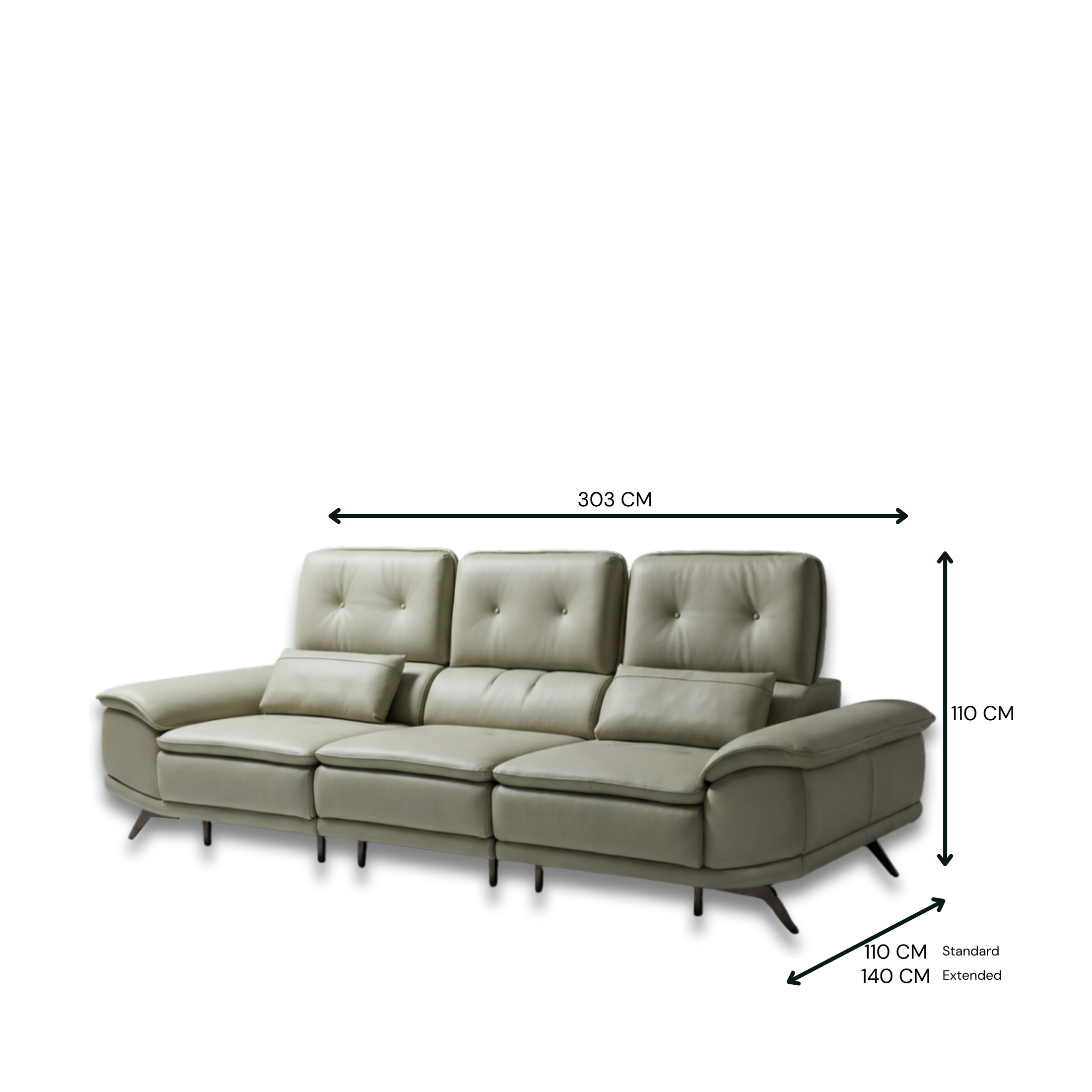 Estella Full Leather Electric Motion Sofa