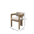 Load image into Gallery viewer, Venezia Boucle Dining Chair Oak Finish
