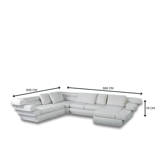 Scala Full Leather Modular Sofa Set