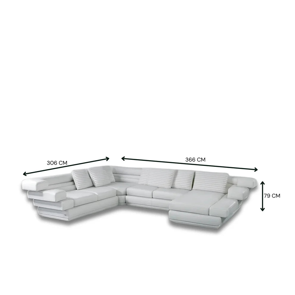Scala Full Leather Modular Sofa Set