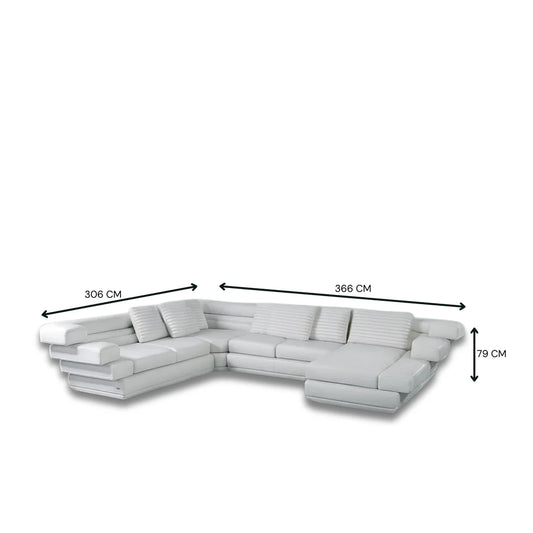Scala Full Leather Modular Sofa Set