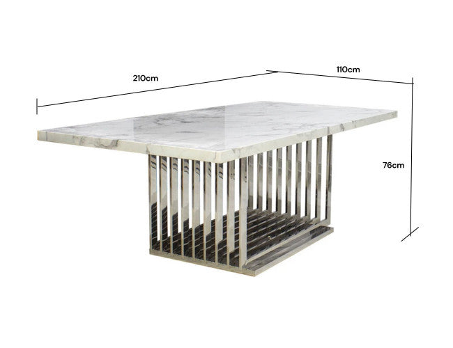 Luson Dining Table E-Marble Top