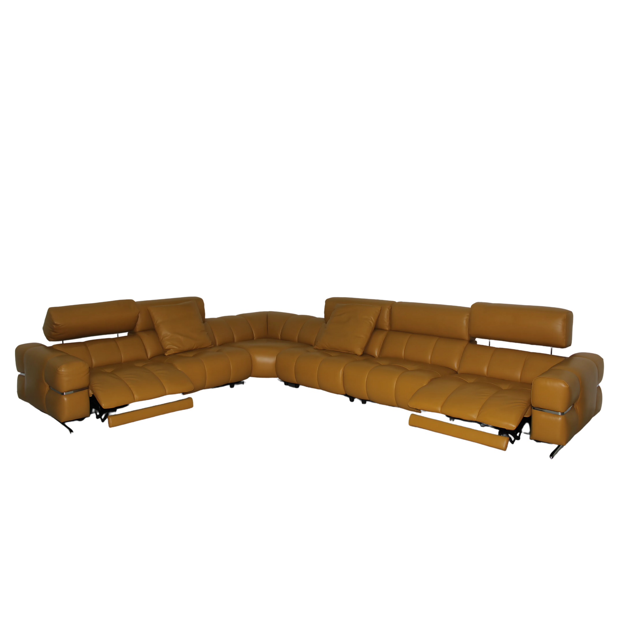 Elvaro Corner Full Genuine Leather Lounge Suite