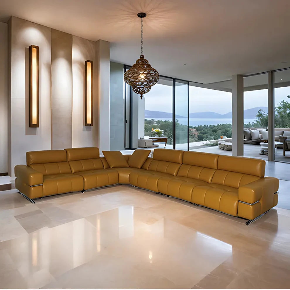 Elvaro Full Leather Modular Sofa