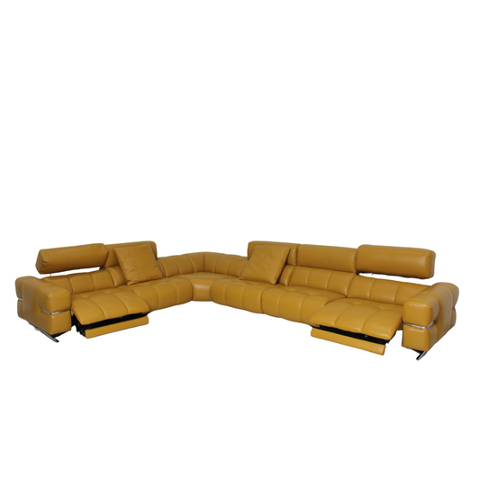 Elvaro Corner Full Genuine Leather Lounge Suite