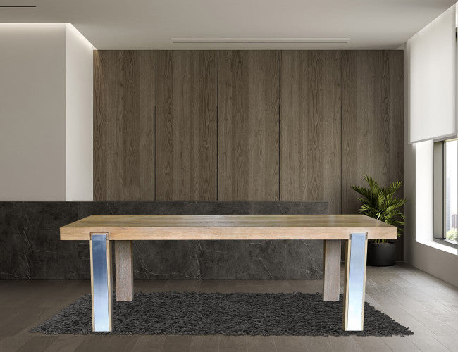 Prague Dining Table Natural Oak Grey