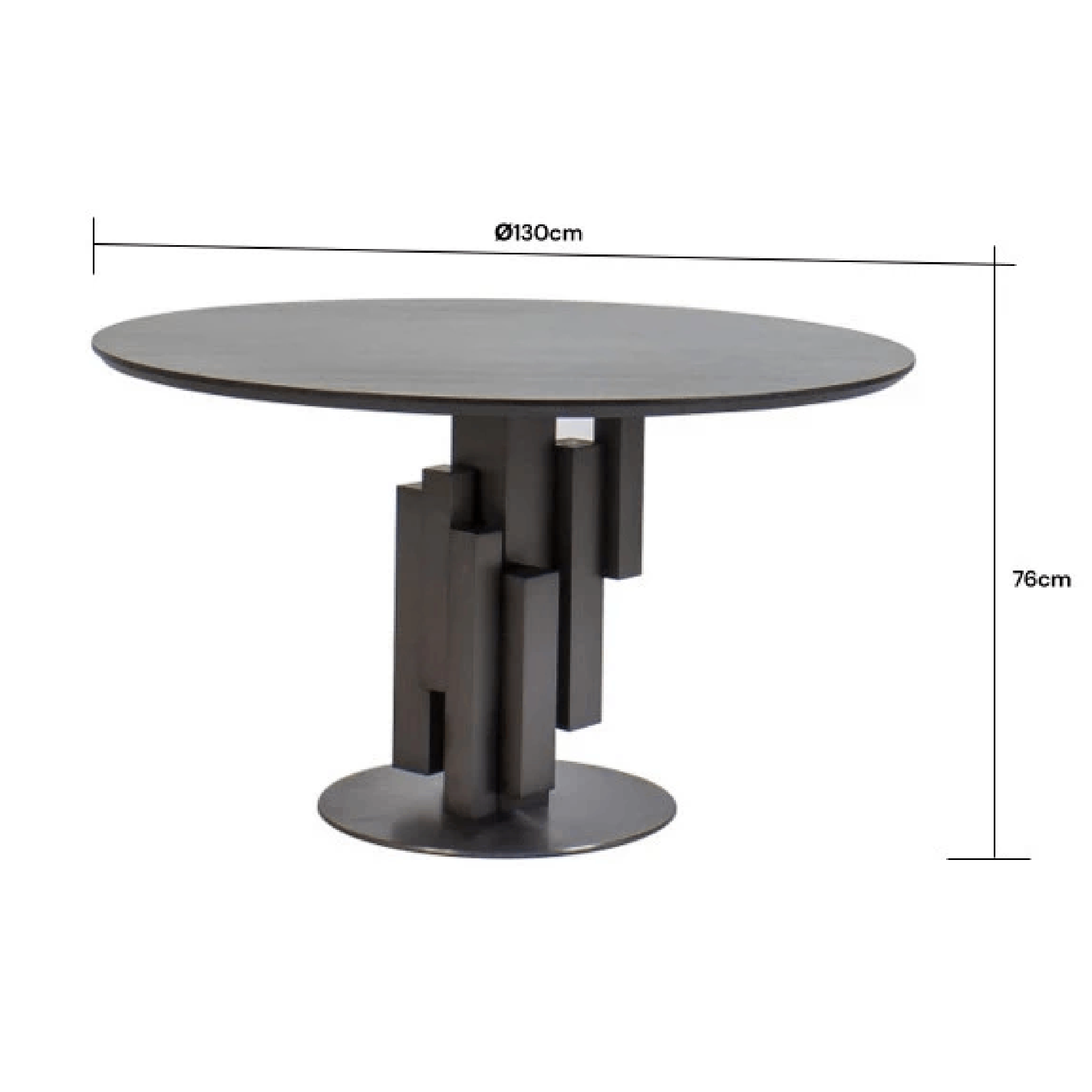 Apollo Mk12-05 Dining Table Black Oak