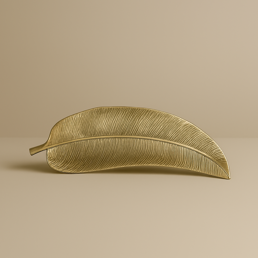 Leaf Dish Lrg Gold Al-24364C