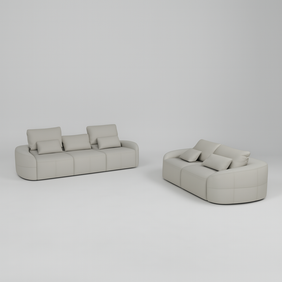 Madeira Full Leather Sofa Set