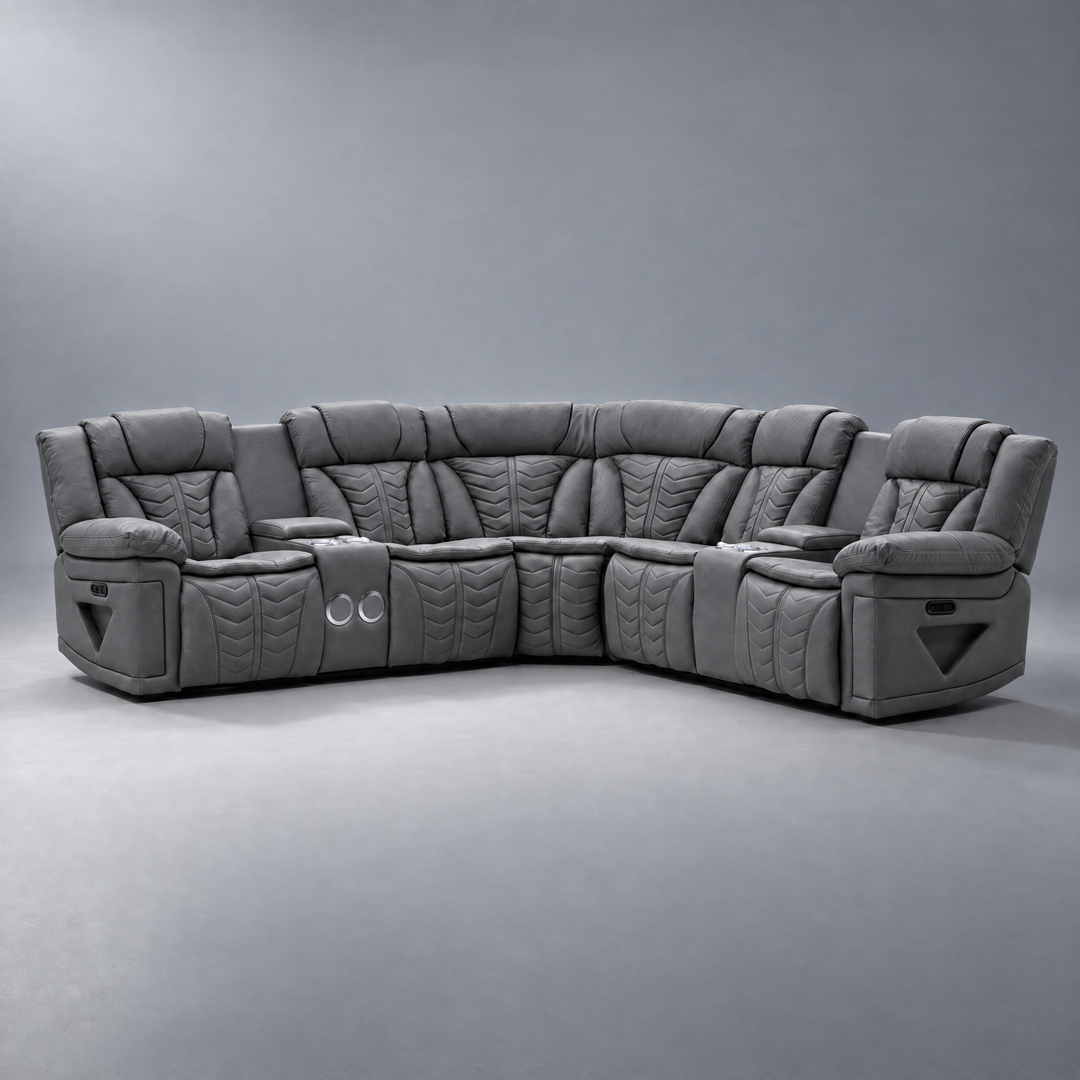 Bermuda Corner Leather Upper Motion Sofa