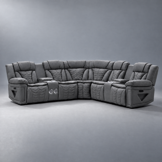 Bermuda Corner Leather Upper Motion Sofa