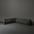 Load image into Gallery viewer, Raddison Leather Uppers Corner Motion Sofa Set

