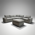 Load image into Gallery viewer, Gaston Fabric Modular Sofa With Ottoman
