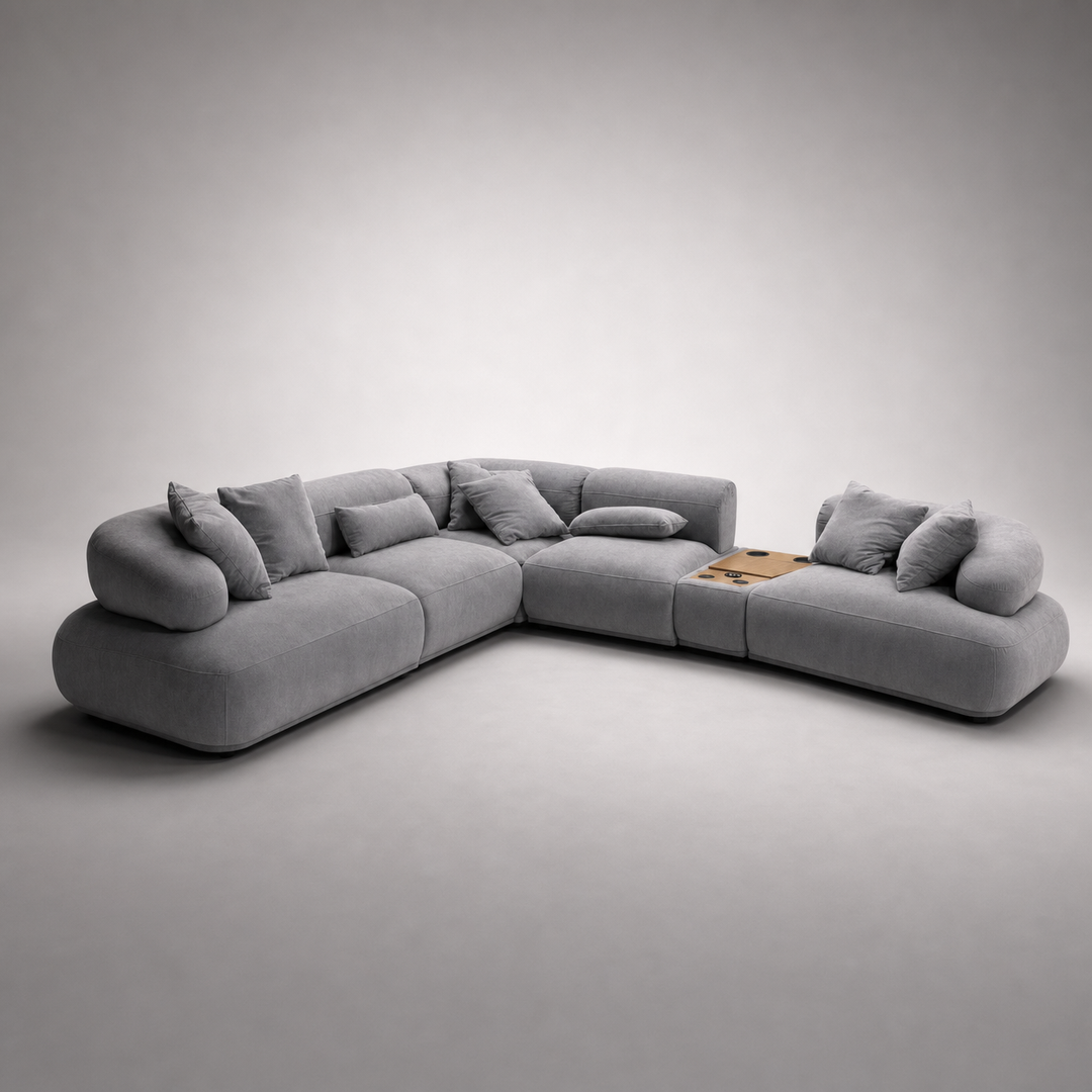 Sergio Fabric Modular Sofa Set