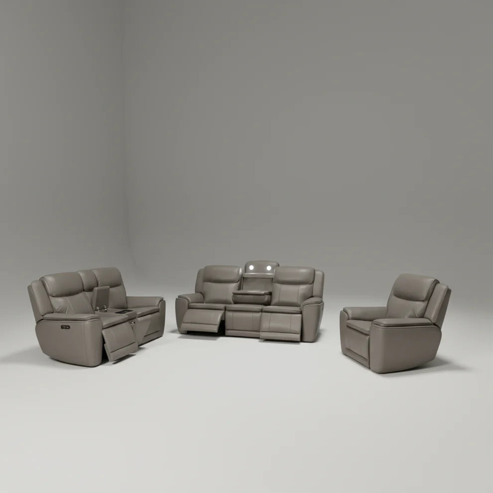 Blanco Full Leather Motion Sofa Set
