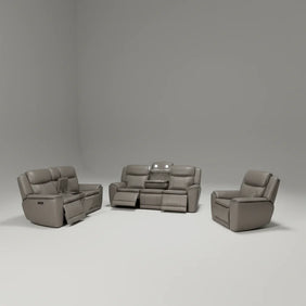 Blanco Full Leather Motion Sofa Set