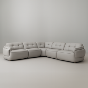 Lago Full Leather Modular Sofa Set