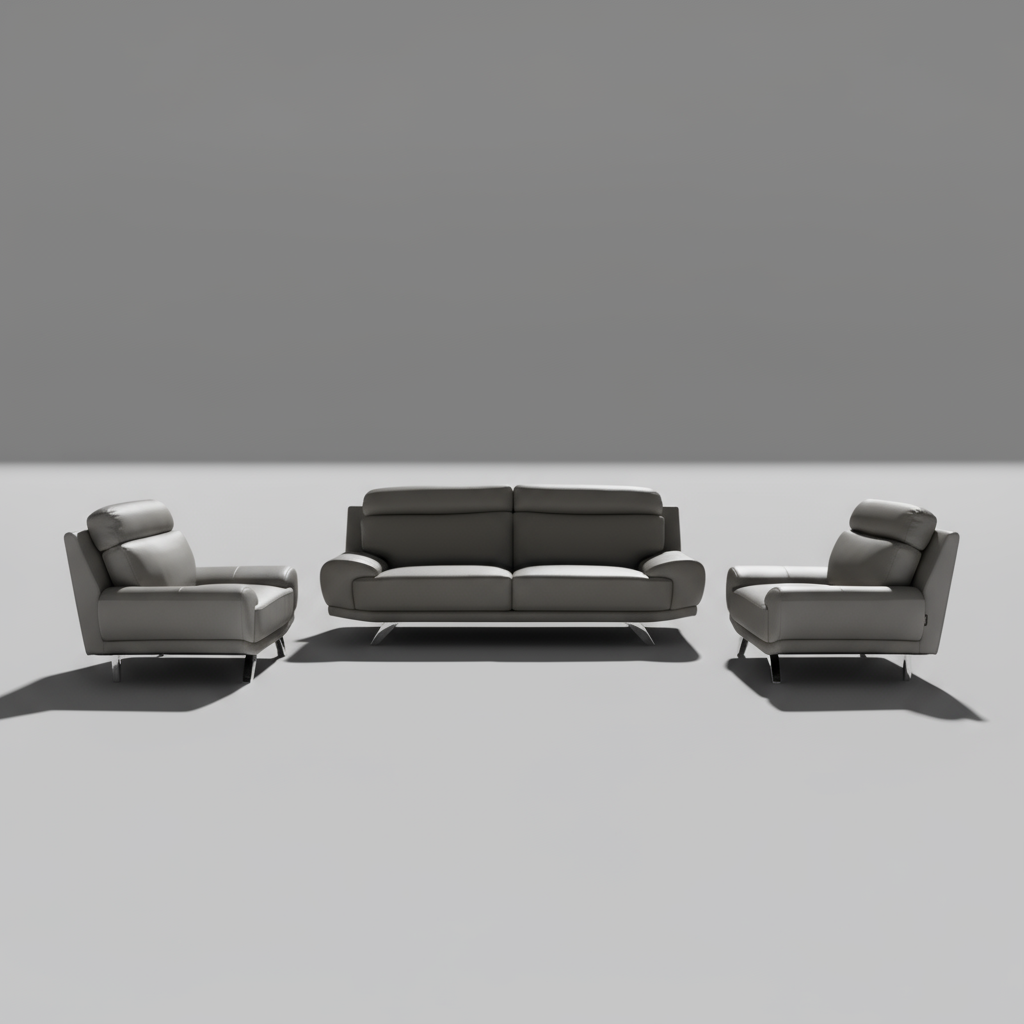 Barcelona 3pce Leather Lounge Suite