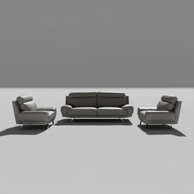 Barcelona 3pce Leather Lounge Suite