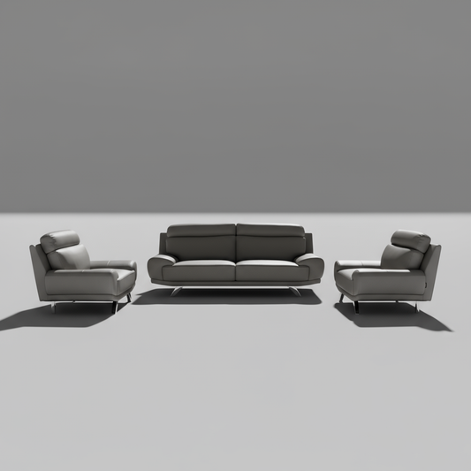 Barcelona 3pce Leather Lounge Suite