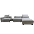 Load image into Gallery viewer, Hague 4pce Modular Lounge Suite + Coffee Table - Light Grey
