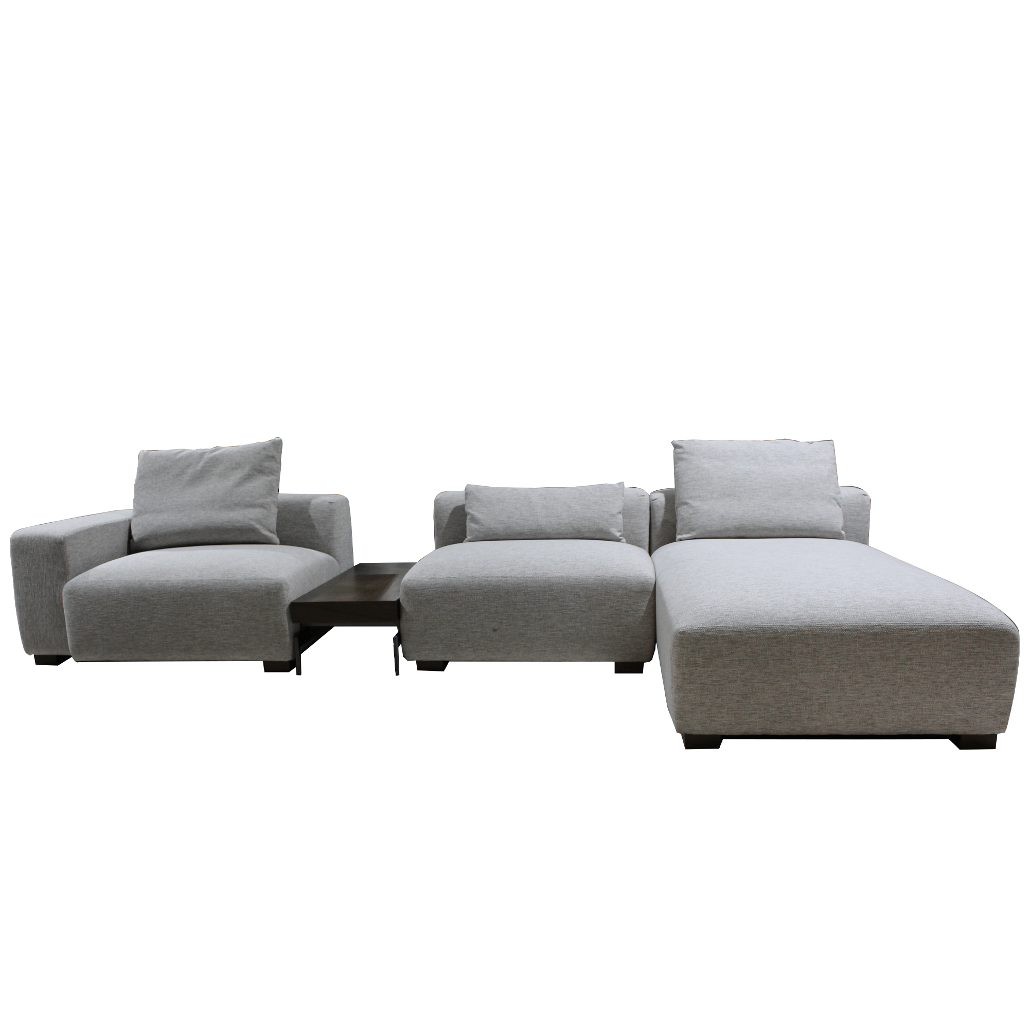 Hague 4pce Modular Lounge Suite + Coffee Table - Light Grey