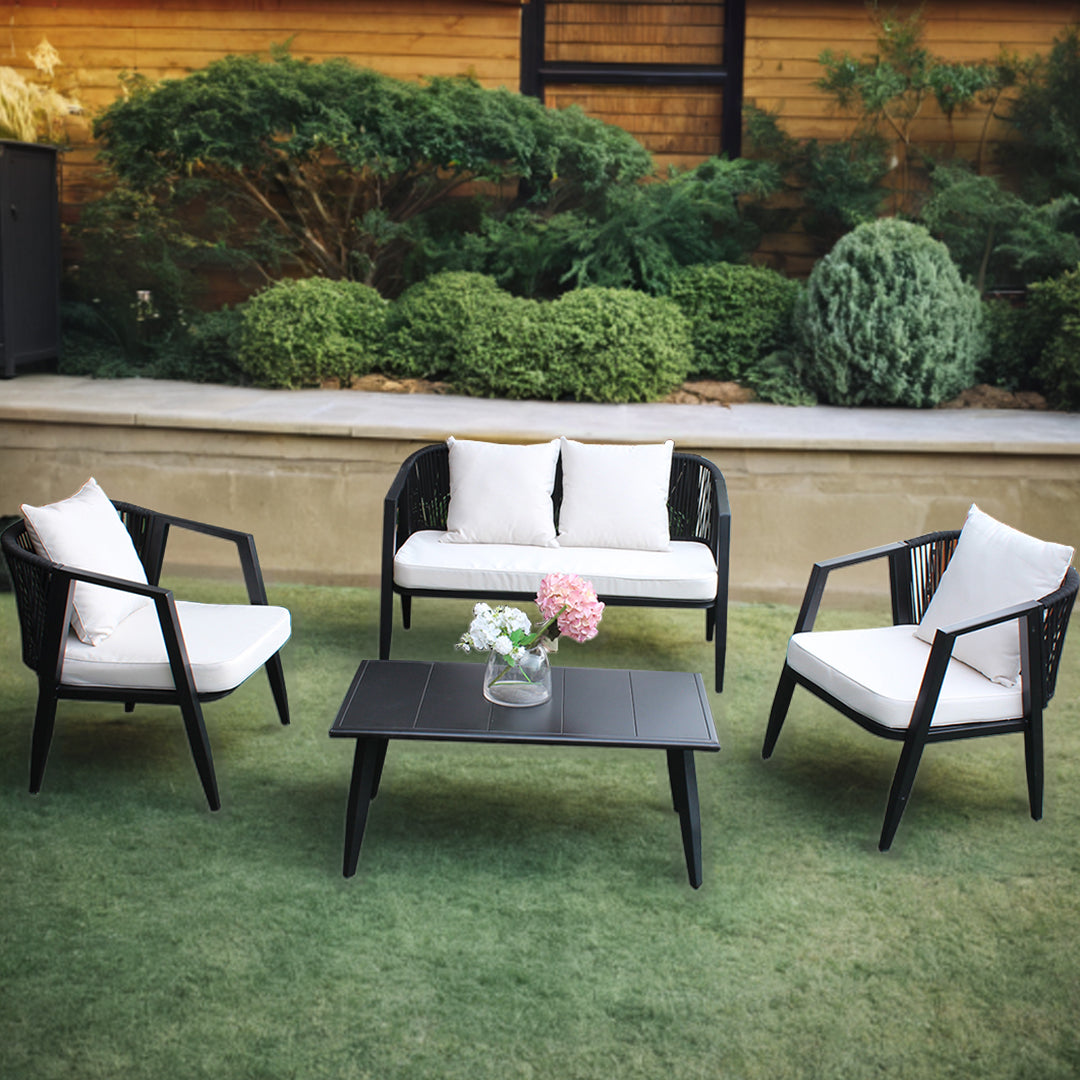 Alesso 4pce Rope Outdoor Sofa Set Rs-118, Rd-118