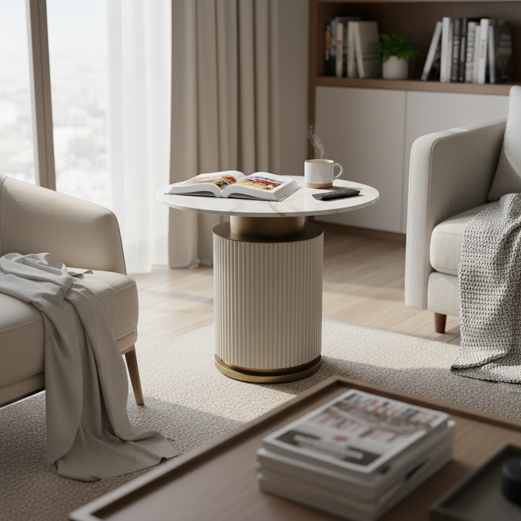 Neville Side Table Beige