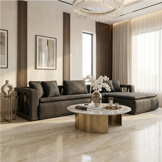 Venanzio Full Leather Daybed Sofa