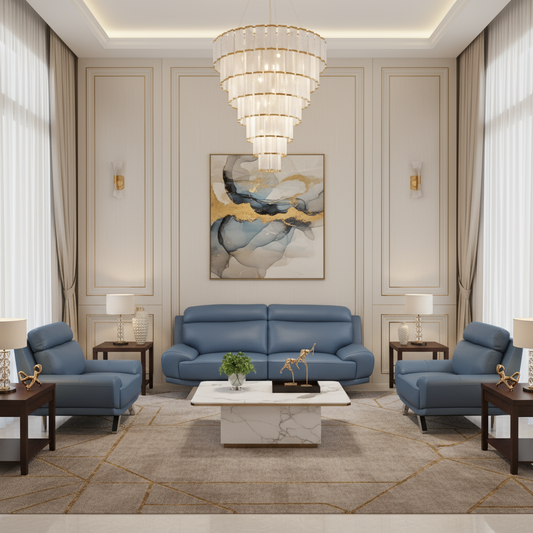 Barcelona 3pce Leather Lounge Suite